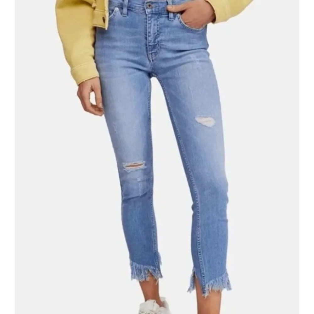 Free People We The Free Great Heights‎ Frayed Skinny Jean Distressed Fringe 31